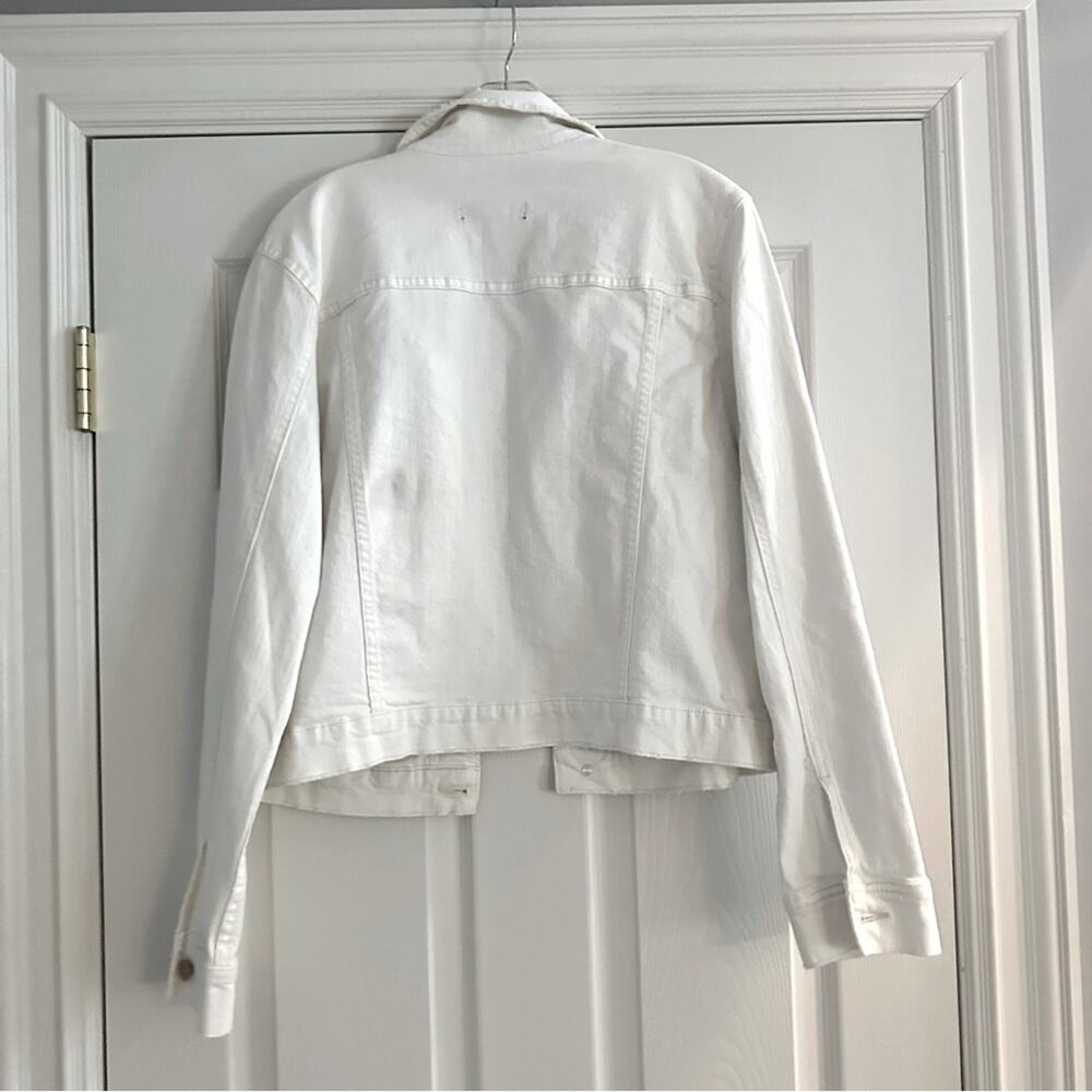 Joe Fresh White Denim Jean Jacket Size XL NWT Stretch Casual Outdoor - Picture 12 of 16